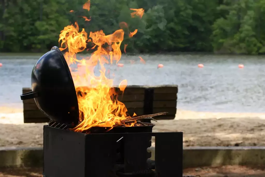 grill na plaży